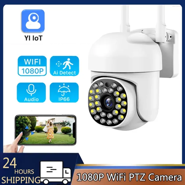 WiFi 2MP exterior PTZ IP 4X Zoom Digital cámara de seguridad para el hogar seguimiento automático detección humana vídeo CCTV vigilancia