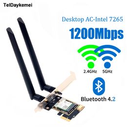 Adaptateur WiFi 1200 Mbps Bluetooth 4.2 M.2 Interface à l'adaptateur PCI-E