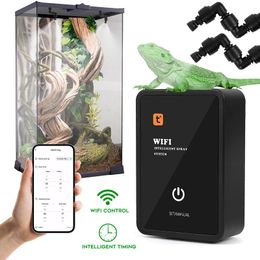 WiFi App Contrôle intelligent Reptile Spray Humidificateur Rainforest Timing Spray System Symple Conteneur en verre avec buse ajustée 240422