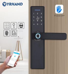 Application WiFi Verrouillage de porte électronique Intelligent Biométric Biométric Bordeau d'empreinte Smart WiFi Digital Keyless Door Lock T2001117235775