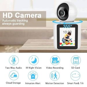 Caméra WIFI double caméra avec écran 2.8 pouces 1080P Audio bidirectionnel AI appel vidéo bébé moniteur CCTV Surveillance sécurité