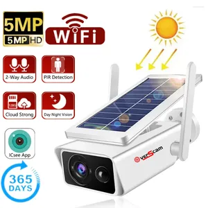 Caméra WiFi panneau solaire extérieur sécurité sans fil alimenté par batterie mouvement PIR IP66 Surveillance CCTV ICSee