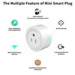 WIFI Oplader Control Power Charger WiFi Smart Draadloze Plug EU US UK Adapter Remote Voice Control Power Energy Monitor Outlet Timer Socket