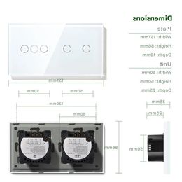 Wifi Gordijn Schakelaar Smart Sensor Touch Schakelaar Draadloze Smart 1/2/3Gang 1/2/3 manier Touch Lichtschakelaars App Controle Uhahd