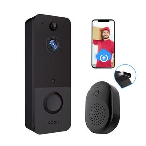 WIFI sonnette maison intelligente téléphone sans fil porte cloche caméra sécurité interphone vidéo 720P HD IR Vision nocturne pour appartements avec carillon