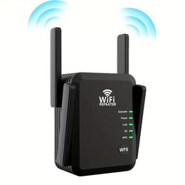 WiFi Extender Booster Repeater Voor Thuis Outdoor, 1200Mbps En 45+ Apparaten, WiFi 2.45GHz Dual Band WPS WiFi Signaal Sterke Doordringbaarheid, 360ﾰ Dekking