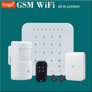 WIFI GSM sécurité à domicile système d'alarme intelligent cambrioleur kit optionnel Smart life APP peut Alexa compatible avec Tuya IP Camrea