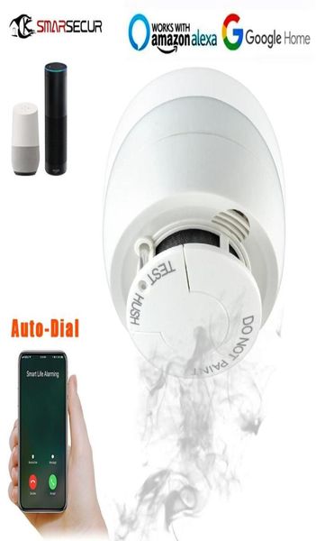 WiFi High Sensitivité Smart Smoke Detecteur Système de sécurité du capteur d'alarme incendie Remote sans fil par application Tuya Travaillez avec Google 4767740