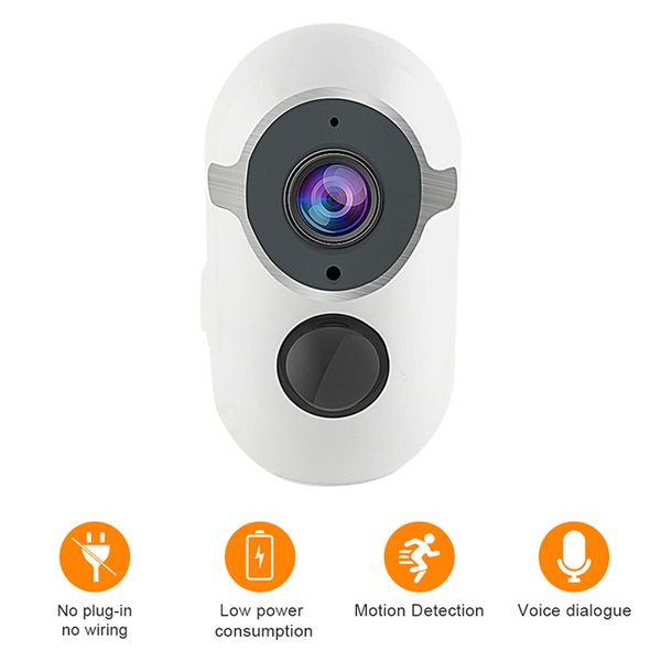 Caméra IP WiFi 1080P SN-S3 Vision nocturne sans fil Led PIR Audio bidirectionnel Détection de mouvement Batterie rechargeable Appel vidéo unidirectionnel