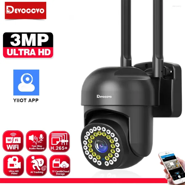 Caméra de Surveillance IP Wifi couleur extérieure Vision nocturne suivi automatique sans fil CCTV sécurité maison bébé moniteur caméra 2MP