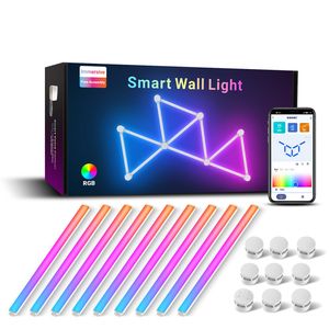 WiFi LED Smart Wall Lamp RGBIC Light Bar Diy Sfeer Night Light App Music Rhythm TV -achtergrondverlichting Slaapkamer Game Room Decoratie D2.0