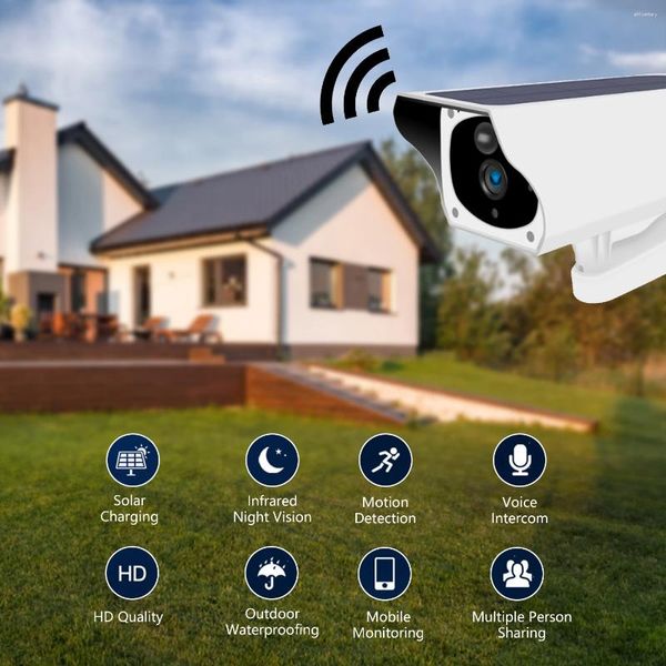 Caméra solaire de Surveillance à distance Wifi faible puissance 2MP HD, Vision nocturne infrarouge étanche, Surveillance sans fil extérieure