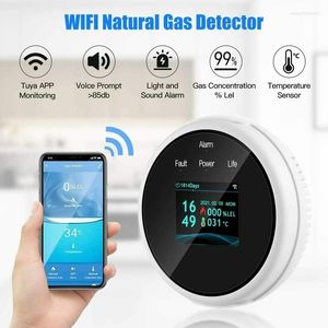 WiFi Natural Gas Sensor brandbaar huishouden Smart LPG Alarm Detector Lekkage Temperatuurdetectoren