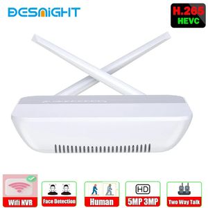 Wifi NVR Mini 4CH 5MP8CH 3MP XMeye enregistreur vidéo WIFI pour système de sécurité sans fil fente pour carte TF détection de visage P2P H265 240219