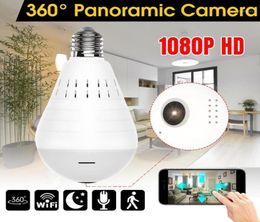 Wifi Panoramische Camera 360 Graden LED Licht Draadloze Home Security Fisheye Gloeilamp Nachtversie Twee Manier o15569364