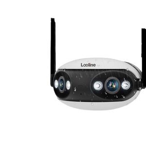 WIFI panoramische camera POE Beveiligingscamerasysteem Thuis Buiten IP-camera in 180 ° kijkhoek Menselijke detectie Kleur Nachtzicht