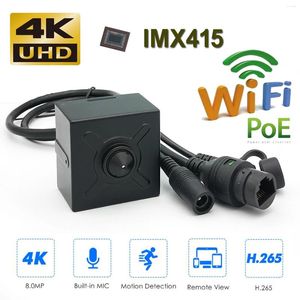 WiFi Poe Starlight Sony IMX415 Pinhole Cube Square Mini IP -camera Koreaanse lens voor binnenste forensisch industrie Gebruik
