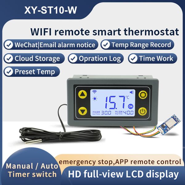 WiFi Remote Smart Thermostat LCD Digital Temperature Contrôleur Module Module Chauffage Application Télécommande Télétécieuse Interrupteur XY-ST10