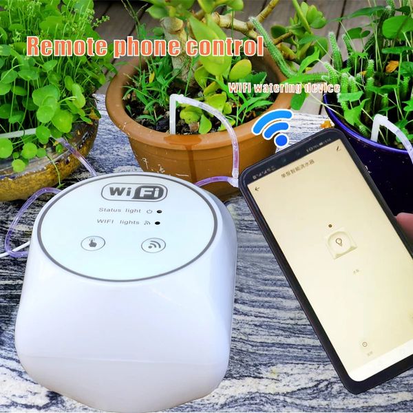 WiFi Smart Garden Riego Controlador Planta Automática de goteo Automático Riego Control de teléfono móvil Temporizador de transmisión Conjunto de dispositivo 240415