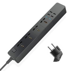 WiFi Smart Power Strip Universele Plug 1.8 / M / 3.0M / 5.0M met Alexa Googy Multi 4 AC Socket 4 USB Voice Contro VK / EU / US / AU Monitor Power Cord Ports Adapters