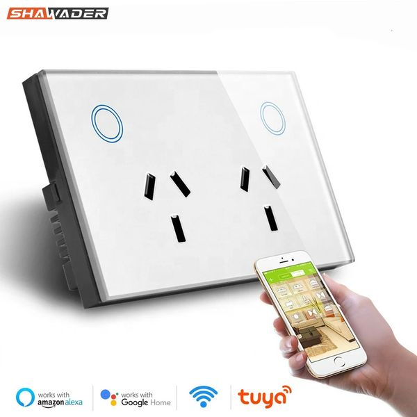 Prise murale intelligente WIFI Tuya SAA AU, prise électrique 10A, interrupteur tactile, télécommande sans fil par Alexa Home 240228