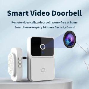 Timbre de puerta con vídeo WIFI, cámara inalámbrica de visión nocturna, seguridad inteligente para el hogar, timbre de puerta HD, intercomunicador bidireccional, cambio de voz para el hogar LXL25