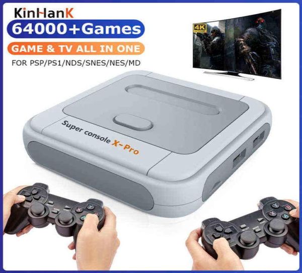 Console de jeu vidéo WiFi Super Console X Pro avec 50000 jeux rétro 4K Android TV Box Mini Console de jeu pour PS1PSSSnesn64DC H222845340