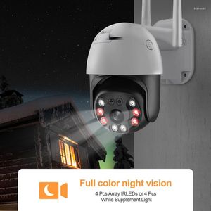 WiFi Video Surveillance Camera Volledige kleuren HD 5MP draadloos buiten Nightvision Audio met IP66 Waterdicht