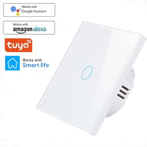 Prises de courant intelligentes WIFI mur capteur tactile interrupteur EU RF433 + interrupteur de lumière 1 2 3 Gang 220V Tuya APP Kit maison prise en charge Alexa Google