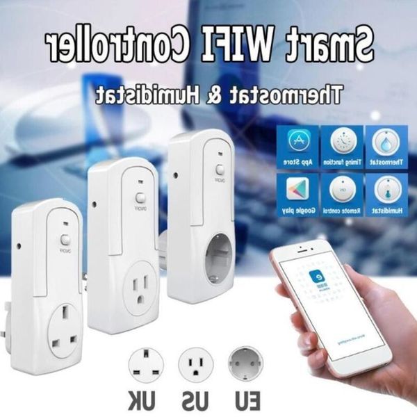 Freeshipping Wifi Module de thermostat d'humidité de température sans fil App Ts-5000 Télécommande intelligente Prise de commutateur de synchronisation intelligente Qrfcg