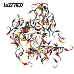 Wifreo 100 pièces assortiment époxy nymphe mouches moucheron Hegene truite poisson blanc appâts de pêche leurres artificiels taille 12 14 16 18 240313