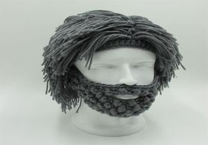 Perruque Barbe Chapeaux Hobo Mad Scientist Caveman Tricoté À La Main Chaud Casquette D'hiver Hommes Femmes Cadeaux D'Halloween Bonnets De Fête Drôles 5 Couleurs 227812513