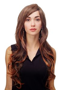 Perruque Black-Brown Cosplay Women's Synthetic Long Hair Wigs 70 cm