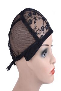 Gorro de peluca para hacer pelucas con correa ajustable en la parte posterior, tamaño de gorro tejido, gorros de peluca sin pegamento, Red para el cabello de buena calidad, negro 4619649