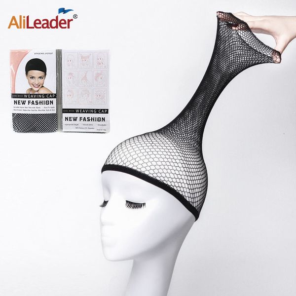 Gorros de peluca Peluca de belleza Alileader 1 Uds.-5 uds. Redes elásticas estirables para el cabello Snood peluca Cap Cool Mesh Cosplay Color negro FishHairnet 230724