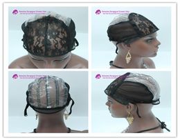 Bonnets de perruque pour la fabrication de perruques de tissage uniquement bonnet de tissage en dentelle extensible bretelles réglables au dos haute qualité garantie tissage cap1942879