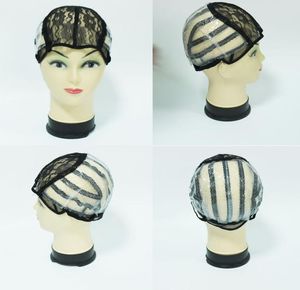 Wig Caps voor het maken van pruiken verstelbare riemen terug Zwitserse kant Weave Net Hair Extension9762792