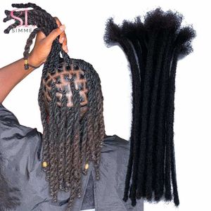 Wig Caps Handmade Dreadlocks 100 Human Hair Remy Faux Locs Crochet Hair Extensions 424inch 10 strengen één tas voor mannen en vrouwen Alibaby J230306