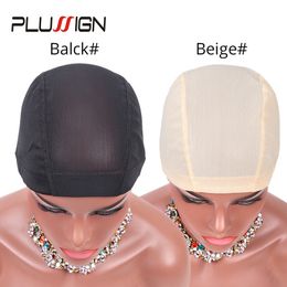 Casquettes de perruque en gros 10 pièces/ensemble casquettes de perruque pour la fabrication de perruques casquettes de perruque dôme en maille respirant casquette de tête en maille 230204