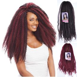 Fashion de perruque afro twist tresse marley traite cheveux femmes
