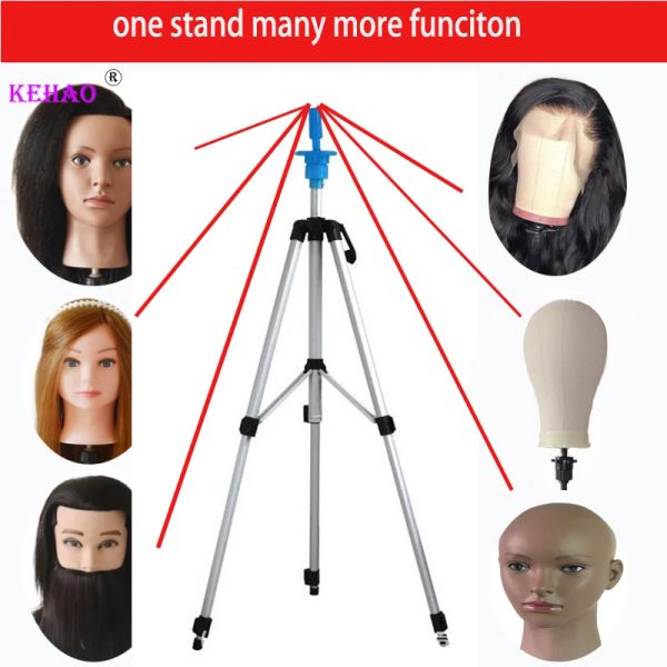 Wig Head Stand Hairs Hanger Accessorries Training Mannequin Tive Toile Bloc Affichage de la tête de la tête