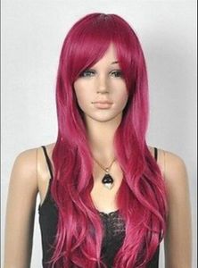 Wig New Fashion Long Rose Red Wavy Women's Hair Wigs