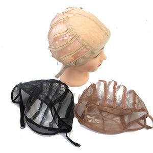 Perruque faisant Base Capuchon intérieur Tissage réglable Taille unique Tissage respirant Lace Net perruque cap noir brun blond couleur