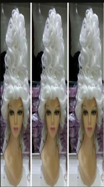 Perruque Marie Antoinette Renaissance Costume Wig Rococo Queen Versailles White76757227930957
