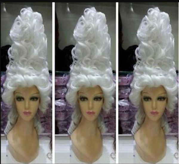 Wig Marie Antoinette Renacimiento Rococo Rococo Queen Versailles White76757229745659