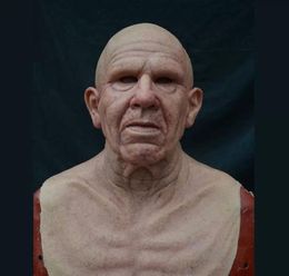 Wig Old Man Mask Halloween Volledige latex Face Scary Hear Horror voor game cosplay prom rekwisieten nieuwe X08035462497