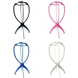 Wig Stand 1PcLot pliant en plastique Stable Durable perruque StandWig titulaires haute qualité postiche perruque chapeau chapeau support support outils d'affichage 231025