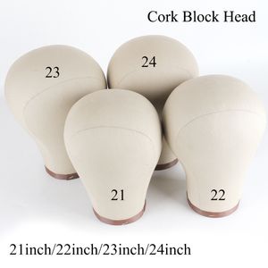 Wig Stand Stand Alileader Wig Soft Cork Canvas Block Head voor het weergeven van mannequin hoofdpruik Stand Free Get klemhouder en TPINS Hoge kwaliteit 230519