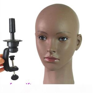 Wig Stands African Mannequin Without Hair For Making Wig Hat Display Cosmetology Manikin Head Female Dolls Bald Training 269F