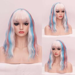 Wig Women's Air Liu Hai Ripple Short Curly Hair Svedp Pick Color Lolita Maid Costume cos